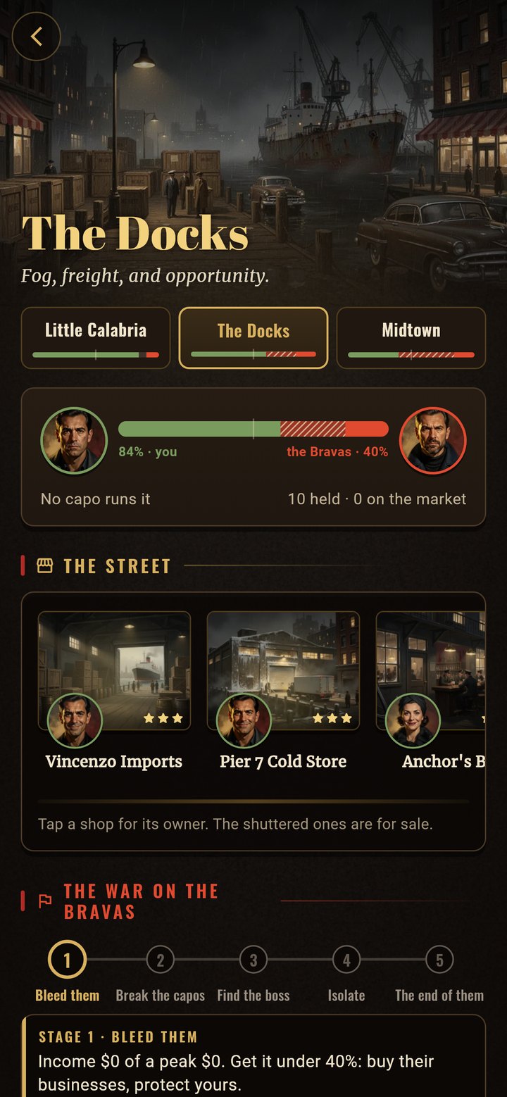 La Famiglia screenshot of a district street