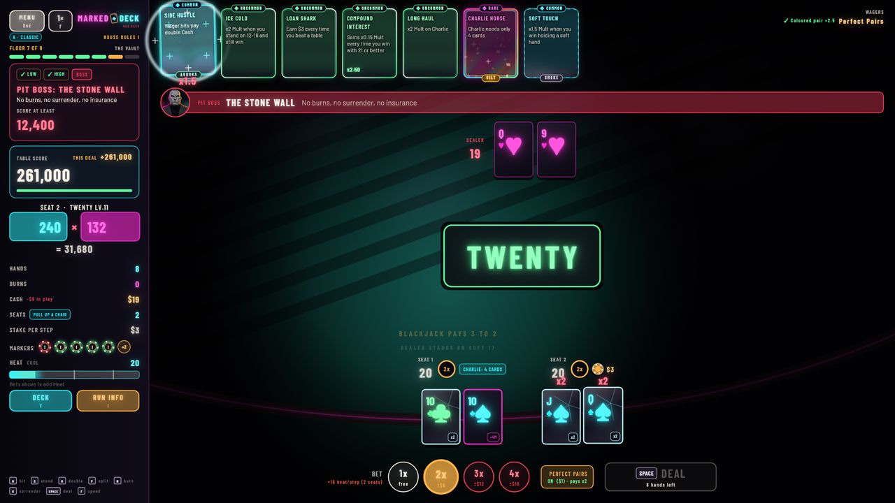 Marked Deck screenshot of a big scoring hand